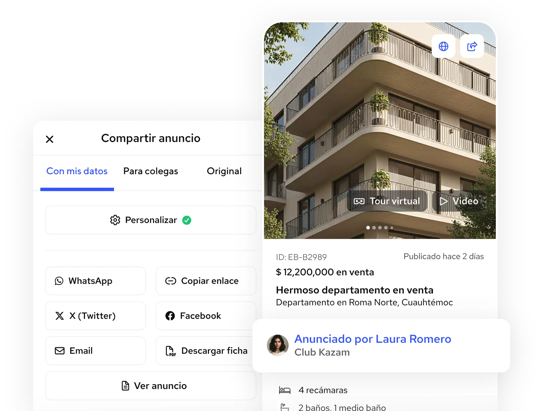 Personaliza y comparte anuncios