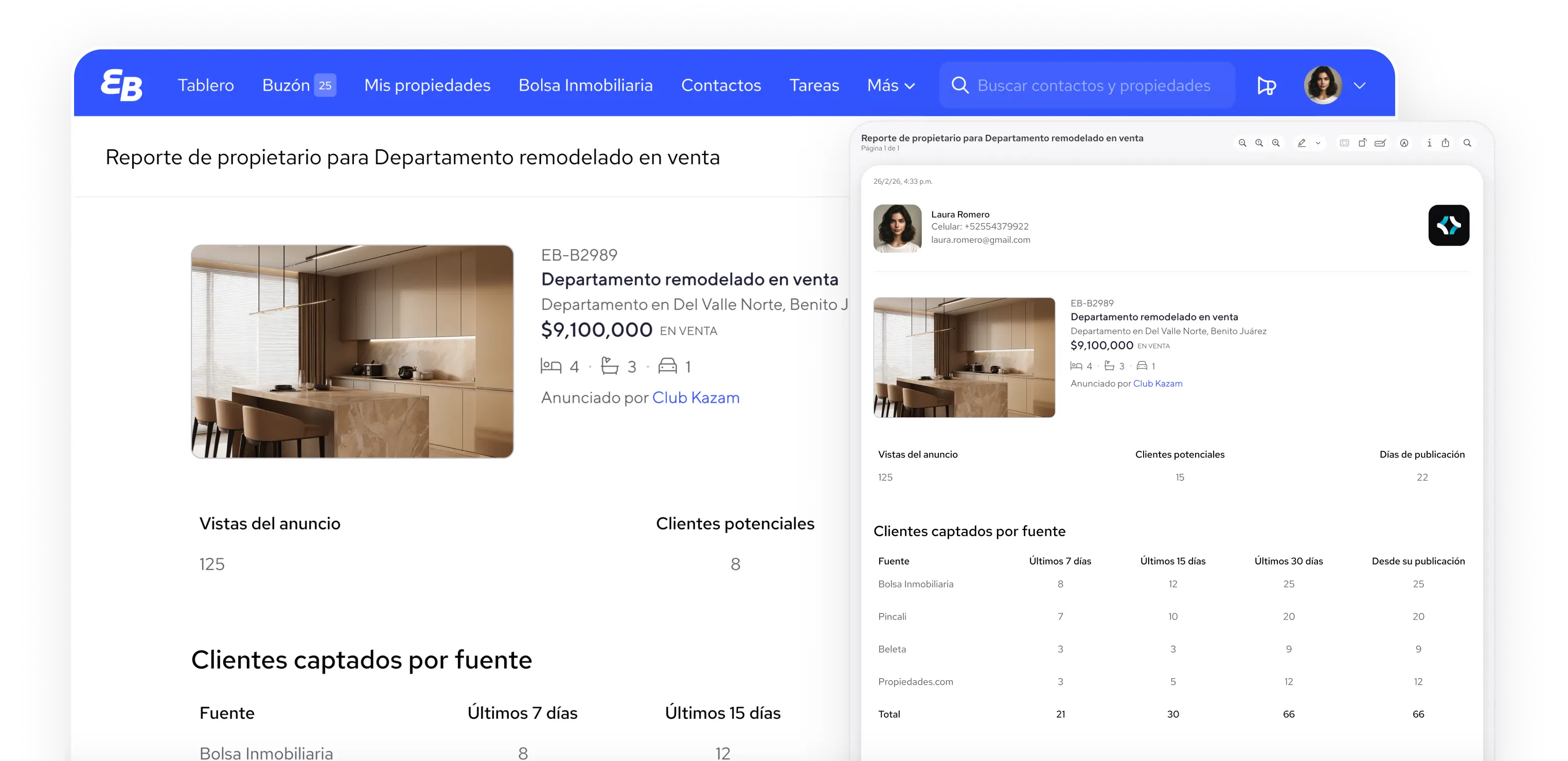 Mantenha seu cliente proprietário informado
